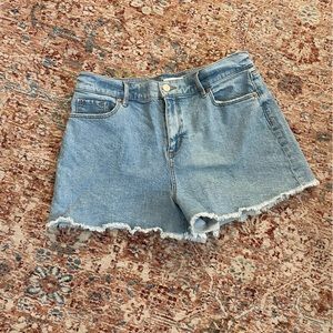 Loft high rise denim shorts